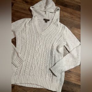 Tommy‎ Bahama Linen Blend Metallic Sweater With Hood- Medium